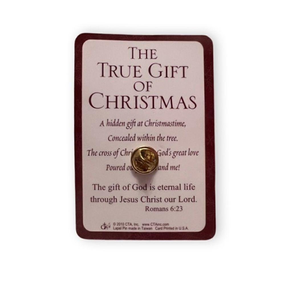 Christmas Tree Pin With Prayer Card - Picture 3 of 3